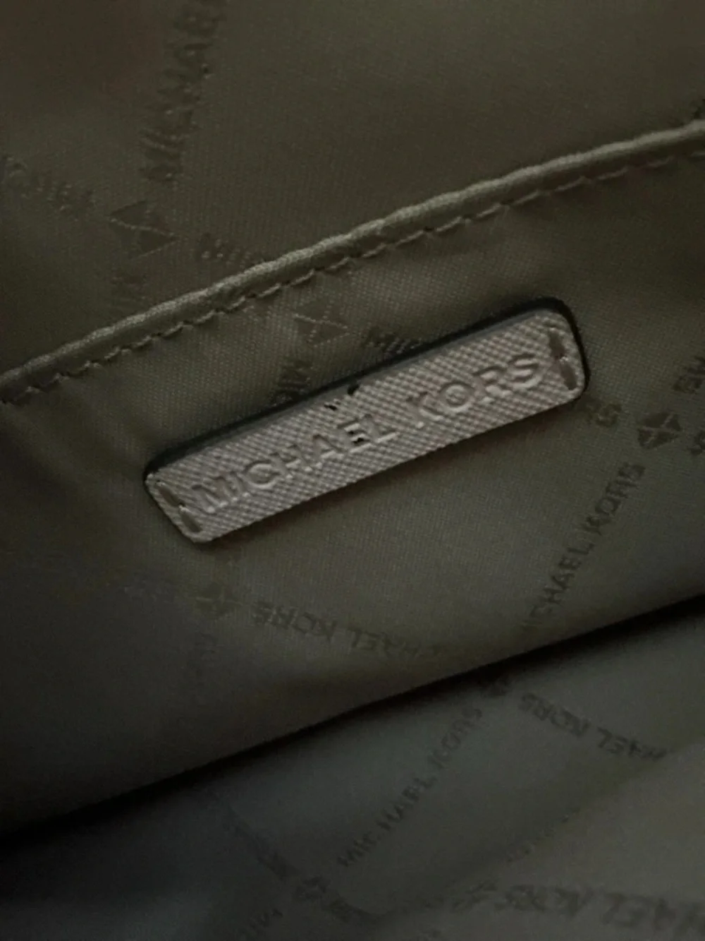 Michael Kors Beige Logo Monogram Crossbody Bag